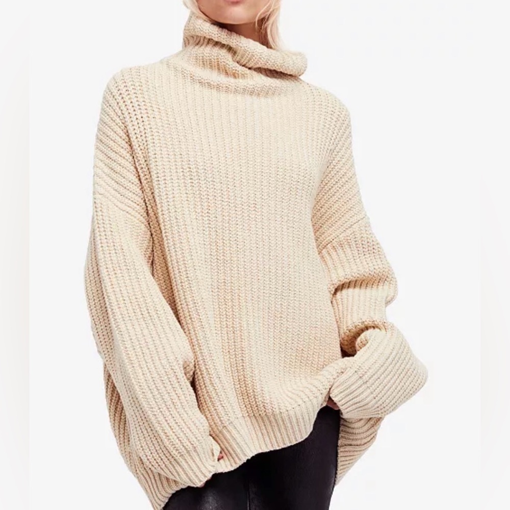 Free People Women's Swim Too Deep Oversized Sweater ❄️🧣⛸️ - Picture 5 of 5